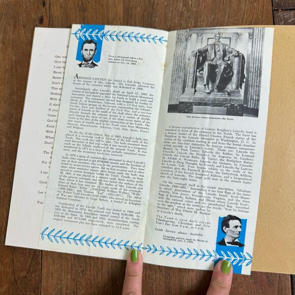 1940s 1950s The Tomb of Abraham Lincoln Springfield Illinois souvenir pamphlets - Picture 14 of 14